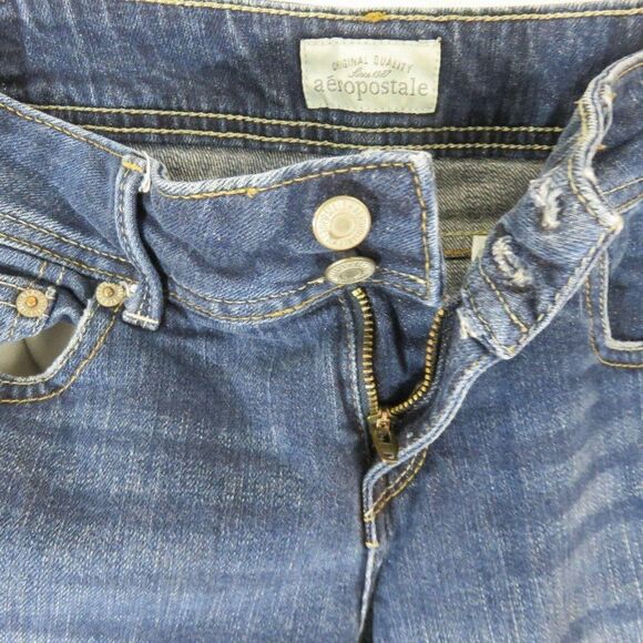 Aeropostle Hailey Flare Dark Blue Stretch Denim Jeans 5 Regular - Picture 6 of 9
